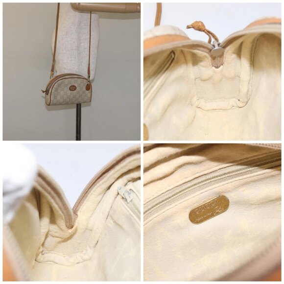 GUCCI GG Plus Supreme Shoulder Bag PVC Ivory Gold - Picture 15 of 15